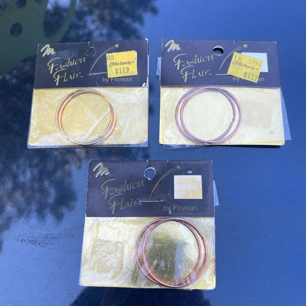 Gold Tinted Hoop Earrings
